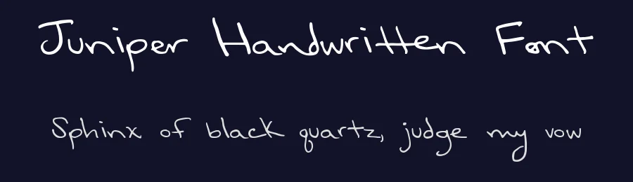 Juniper Handwritten Font by stjames — Script Handwritten Font — thumbnail 2