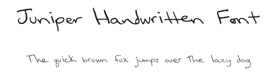 Juniper Handwritten Font by stjames — Script Handwritten Font