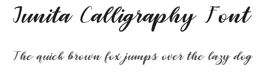 Junita Calligraphy Font by letterfonts — Script Handwritten Font