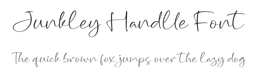 Junkley Handlle Font by glorytype — Script Handwritten Font