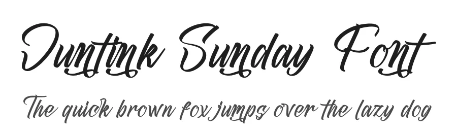Juntink Sunday Font by stylishtype.co — Script Handwritten Font