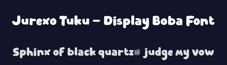 Jurexo Tuku – Display Boba Font by twinletter — Display Font — thumbnail 2