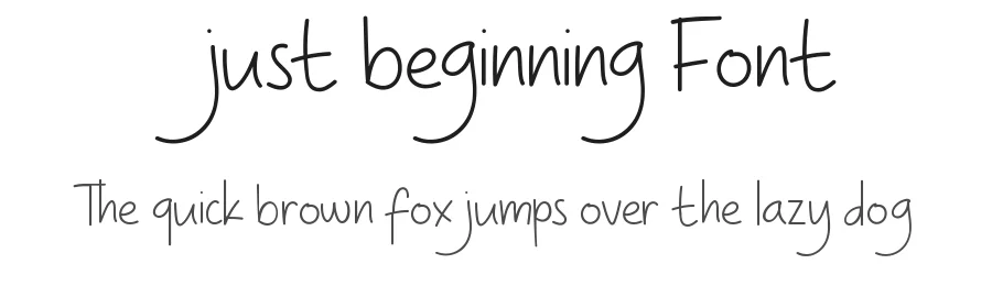 Just Beginning Font by nihstudio — Script Handwritten Font