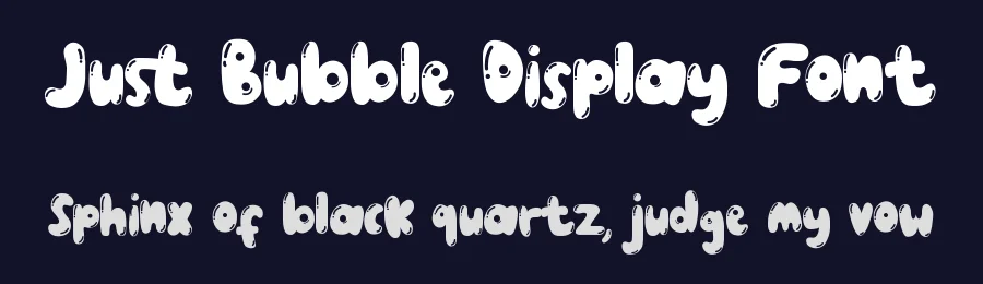 Just Bubble Display Font by jetsmax — Display Font — thumbnail 2