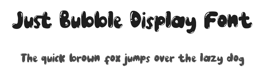 Just Bubble Display Font by jetsmax — Display Font