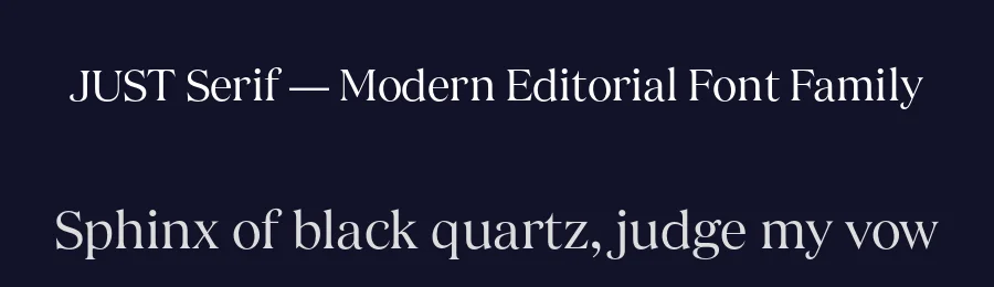 JUST Serif — Modern Editorial Font Family by [email protected] — Serif Font — thumbnail 2