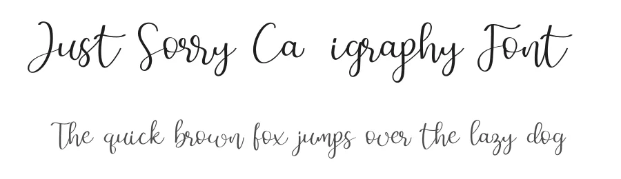 Just Sorry Calligraphy Font by Nuryanto Dwi — Script Handwritten Font