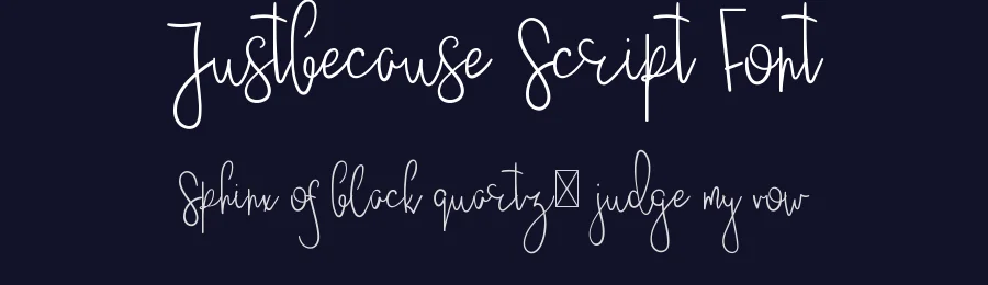 Justbecause Script Font by vp_creative_shop — Script Handwritten Font — thumbnail 2