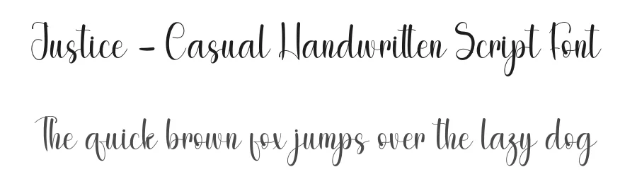 Justice – Casual Handwritten Script Font by andikastudio — Script Handwritten Font