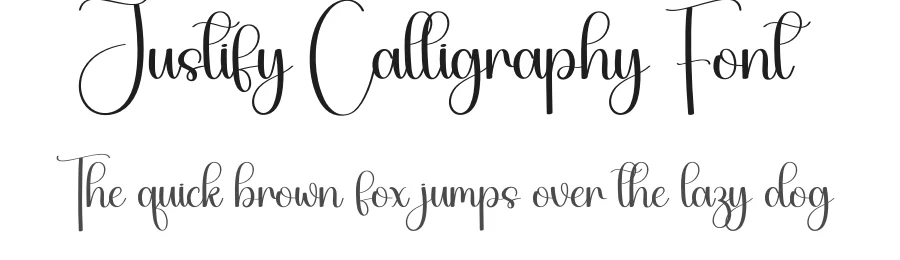 Justify Calligraphy Font by creativeletter — Script Handwritten Font