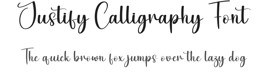 Justify Calligraphy Font by andikastudio — Script Handwritten Font