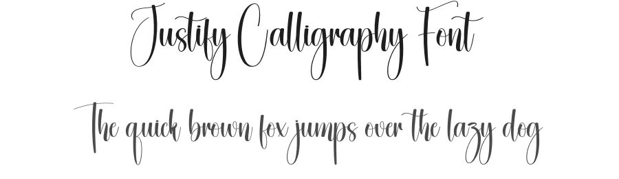 Justify Calligraphy Font by creativeletter — Script Handwritten Font