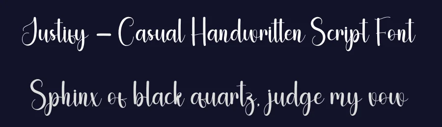 Justify – Casual Handwritten Script Font by andikastudio — Display Font — thumbnail 2