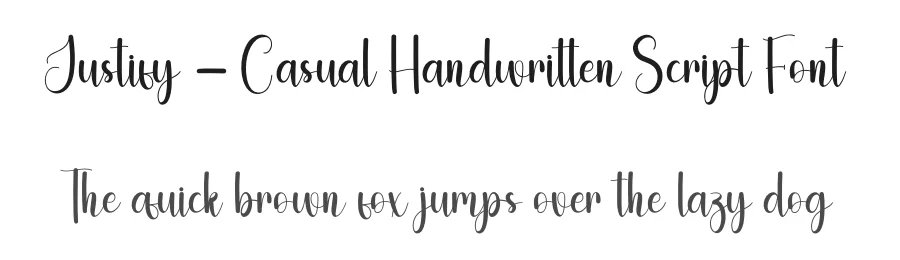 Justify – Casual Handwritten Script Font by andikastudio — Display Font