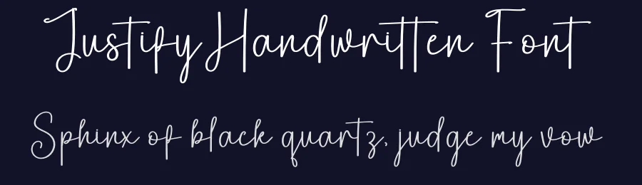 Justify Handwritten Font by creativeletter — Script Handwritten Font — thumbnail 2