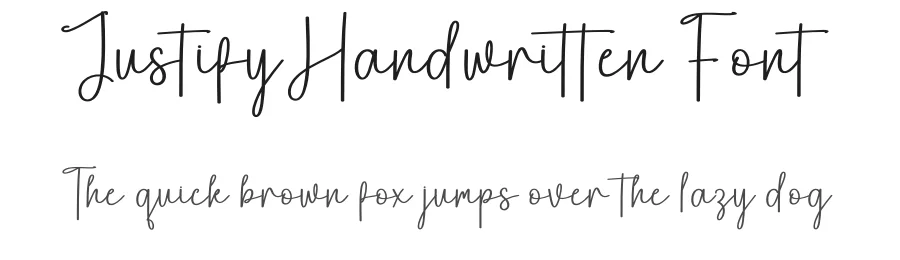 Justify Handwritten Font by creativeletter — Script Handwritten Font