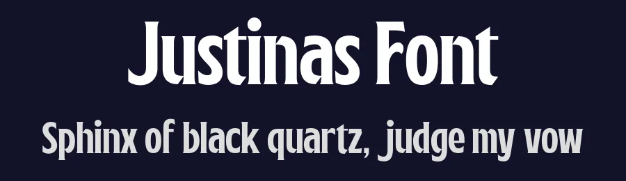 Justinas Font by Arterfak Project — Display Font — thumbnail 2