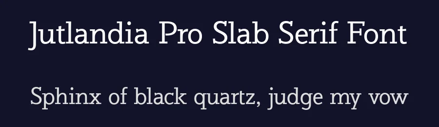 Jutlandia Pro Slab Serif Font by David Engelby Foundry — Slab Serif Font — thumbnail 2