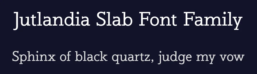 Jutlandia Slab Font Family by David Engelby Foundry — Slab Serif Font — thumbnail 2