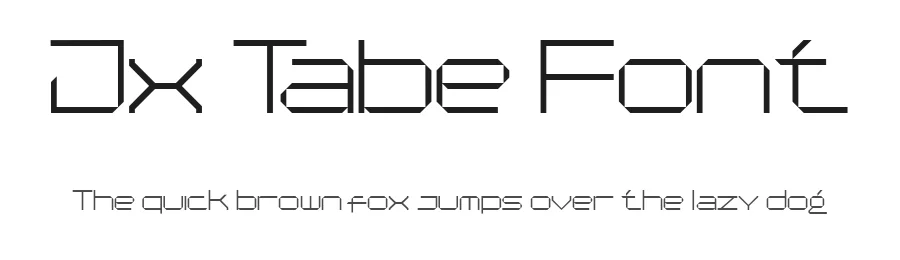 Jx Tabe Font by jetsmax — Display Font