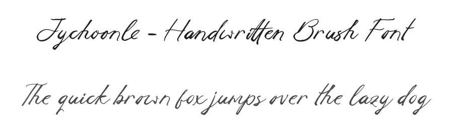 Jychoonle – Handwritten Brush Font by letterenastudios — Script Handwritten Font