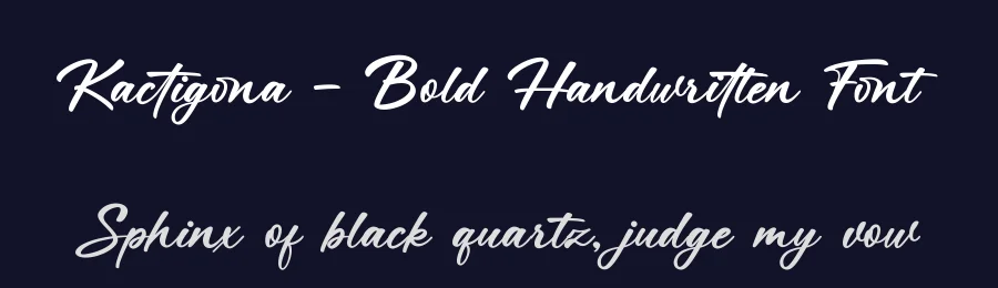 Kactigona – Bold Handwritten Font by Basnistudio — Display Font — thumbnail 2