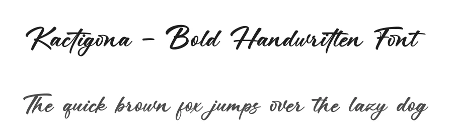 Kactigona – Bold Handwritten Font by Basnistudio — Display Font
