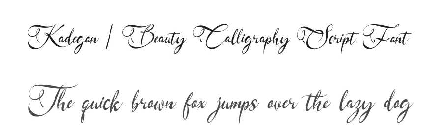 Kadegon | Beauty Calligraphy Script Font by Gracetypestudio — Script Handwritten Font