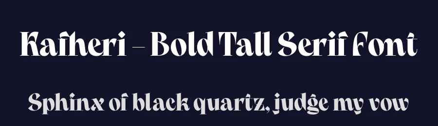 Kafheri – Bold Tall Serif Font by timelesstype.co — Display Font — thumbnail 2