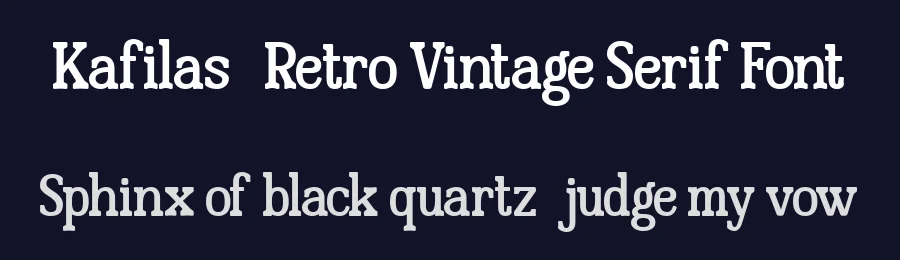 Kafilas – Retro Vintage Serif Font by Fontliner — Decorative Font — thumbnail 2