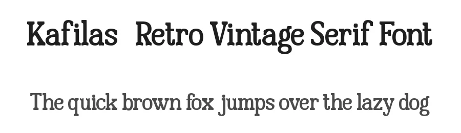 Kafilas – Retro Vintage Serif Font by Fontliner — Decorative Font