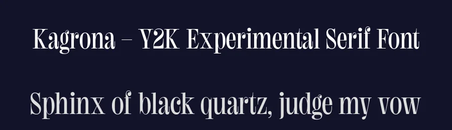 Kagrona – Y2K Experimental Serif Font by Casloop Studio — Decorative Font — thumbnail 2