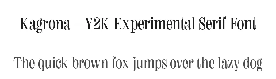 Kagrona – Y2K Experimental Serif Font by Casloop Studio — Decorative Font