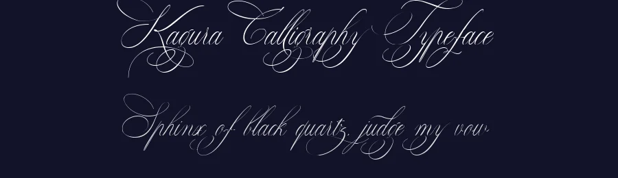 Kagura Calligraphy Typeface by Bellinghamtype Foundry — Script Handwritten Font — thumbnail 2