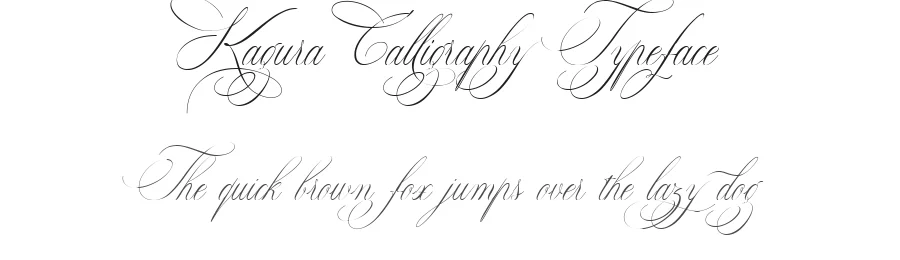 Kagura Calligraphy Typeface by Bellinghamtype Foundry — Script Handwritten Font