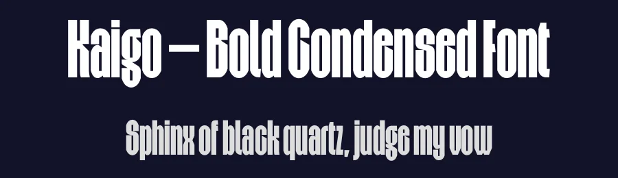 Kaigo – Bold Condensed Font by limitype — Decorative Font — thumbnail 2