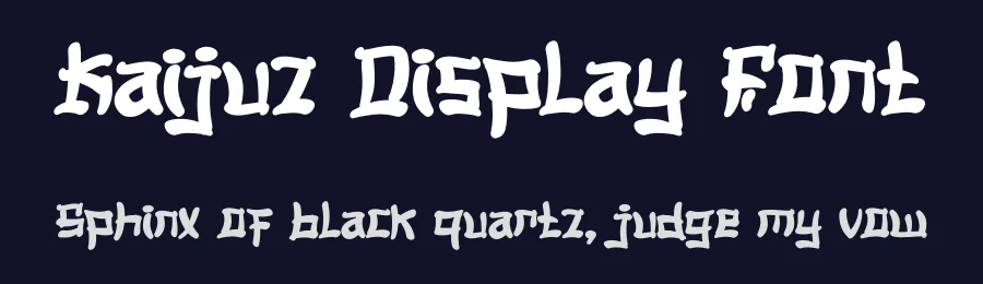 Kaijuz Display Font by Dhabee — Script Handwritten Font — thumbnail 2