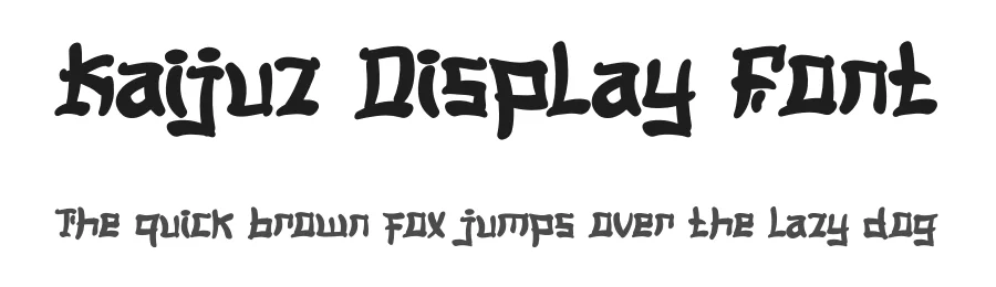 Kaijuz Display Font by Dhabee — Script Handwritten Font