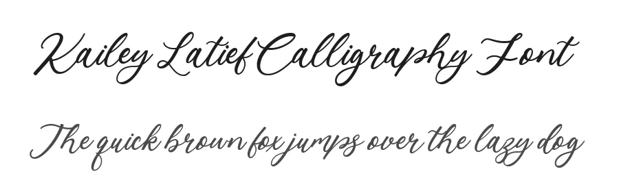 Kailey Latief Calligraphy Font by balpirick — Script Handwritten Font