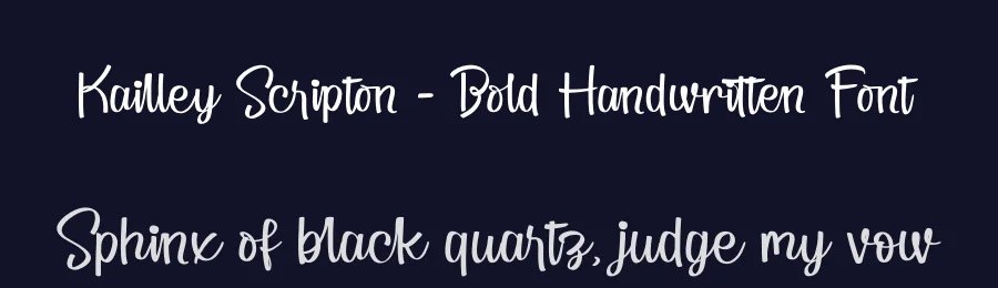 Kailley Scripton – Bold Handwritten Font by stylishtype.co — Script Handwritten Font — thumbnail 2