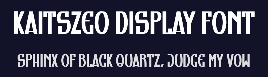 Kaitszeo Display Font by Dhabee — Display Font — thumbnail 2