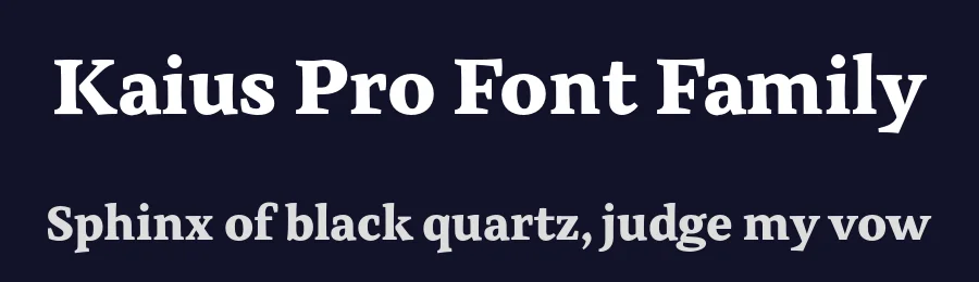 Kaius Pro Font Family by TypeMates — Serif Font — thumbnail 2