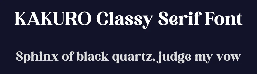 KAKURO Classy Serif Font by Storytype — Serif Font — thumbnail 2