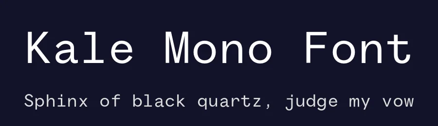 Kale Mono Font by Boulevard LAB — Sans Serif Font — thumbnail 2