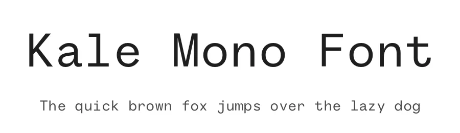Kale Mono Font by Boulevard LAB — Sans Serif Font