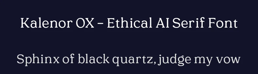 Kalenor OX – Ethical AI Serif Font by productype — Serif Font — thumbnail 2