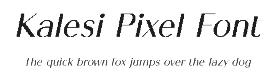 Kalesi Pixel Font by craftsupplyco — Display Font