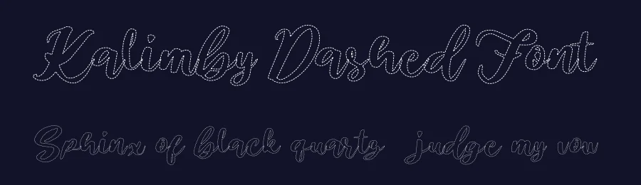 Kalimby Dashed Font by craftsupplyco — Script Handwritten Font — thumbnail 2