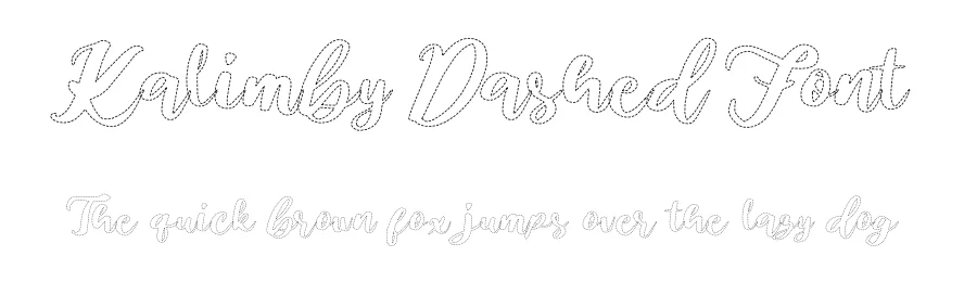 Kalimby Dashed Font by craftsupplyco — Script Handwritten Font