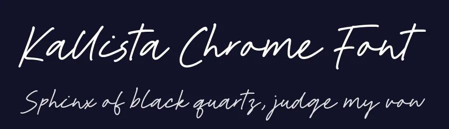 Kallista Chrome Font by Timur type — Script Handwritten Font — thumbnail 2
